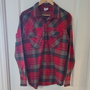Salomon Red and Gray Plaid Shirt